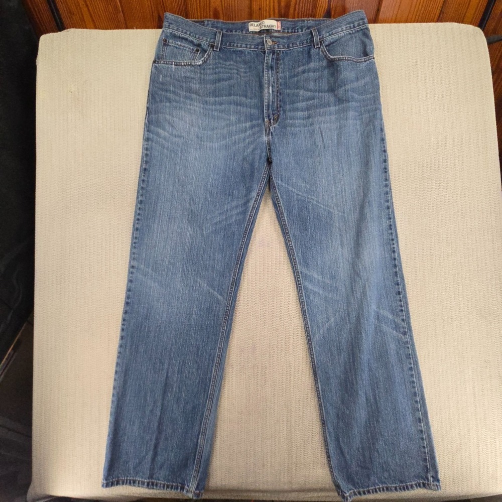 Levi's 559 Jeans Mens 42x36 Blue Denim Relaxed Straight Leg Medium Wash
